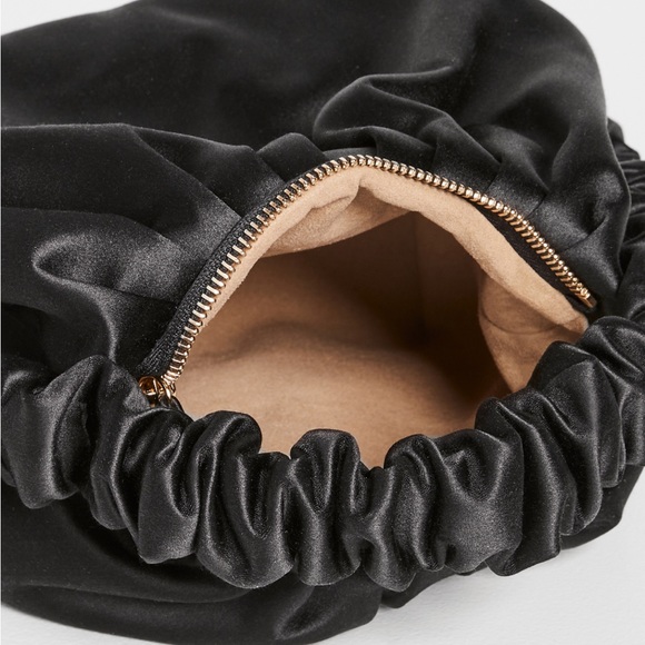 J.Soon mini scrunchie Bao Bag in black satin. - Picture 3 of 5